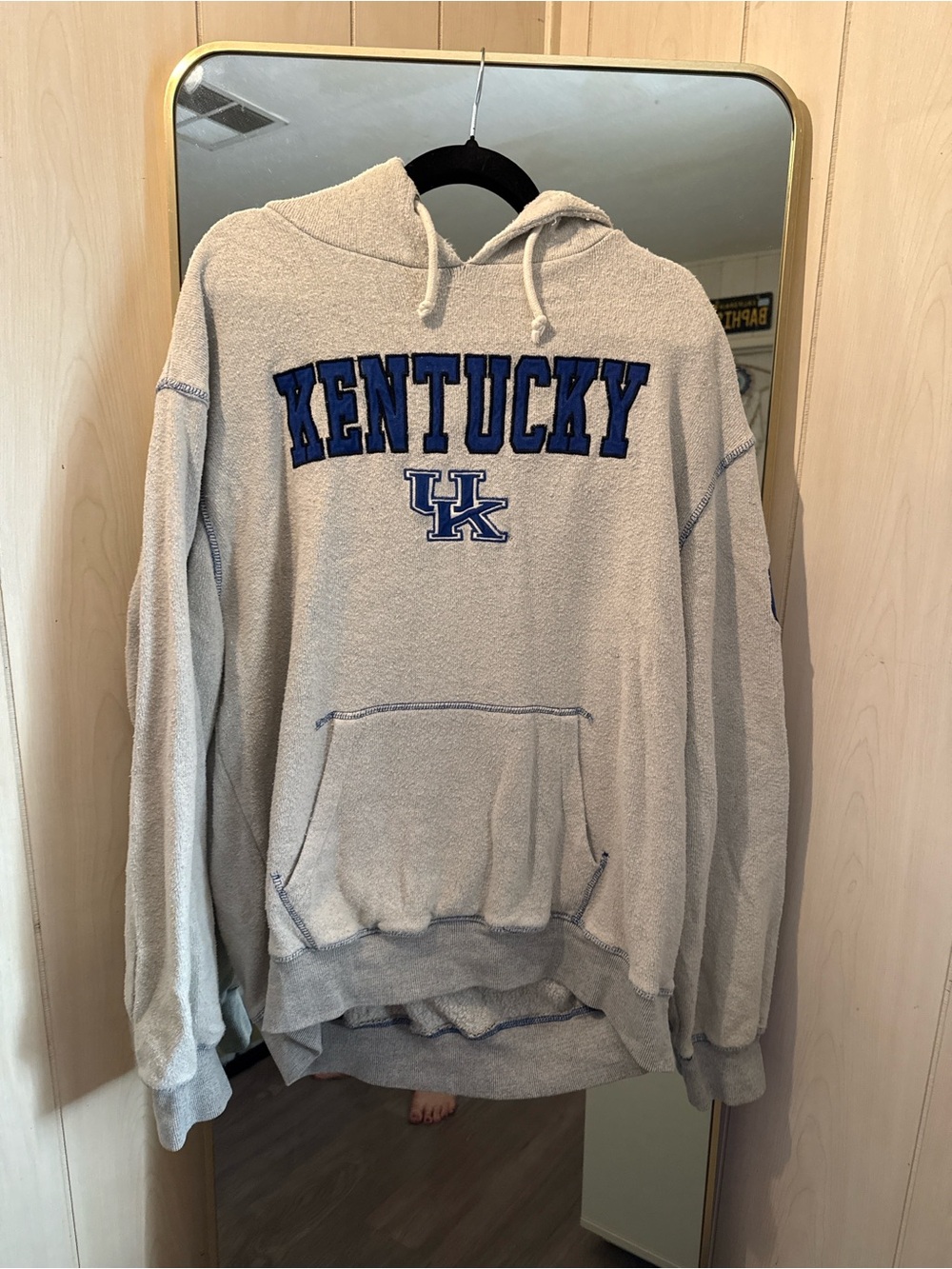 University of Kentucky Men's Gray Hoodie Sweatshirt